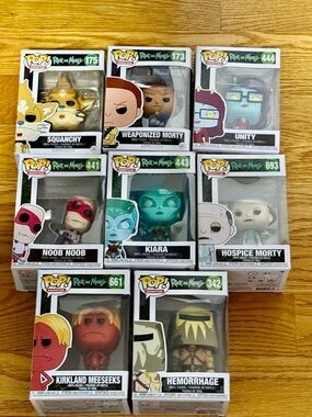 Lot Of 8 Rick And Morty Funko
